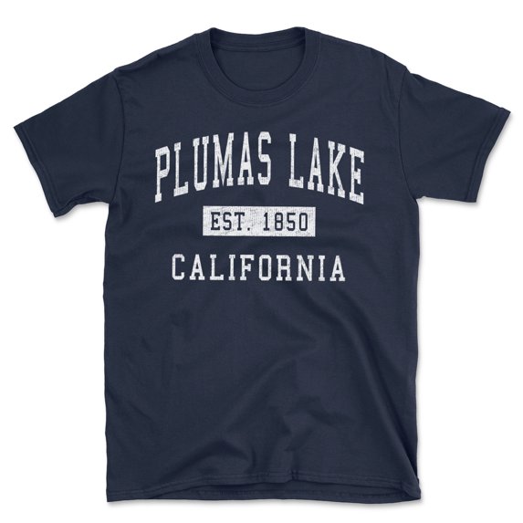 Plumas Lake California Classic Established Men's Cotton T-Shirt