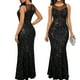 thumbnail image 2 of Vestido de fiesta formal largo elástico con purpurina y lentejuelas brillantes para mujer Pompotops ghjkhdj1010, 2 of 9