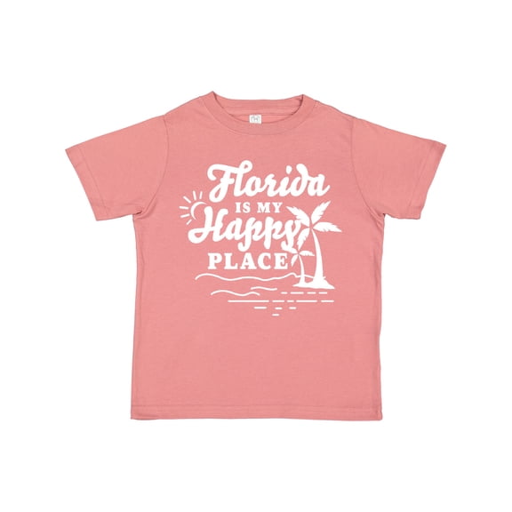 Inktastic Florida is My Happy Place with Palm Trees Boys or Girls Toddler T-Shirt