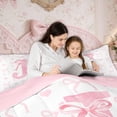 thumbnail image 6 of Erosebridal Initial A-Z Bed in a Bag Twin size, Initial Letter J Bed Set, Bow Tie Fairly Decor, Reversible 7-Piece, 6 of 8