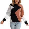 thumbnail image 1 of Gibobby SuéTer Mujer Invierno Underlay Diamond Pullover Sweater Manga larga Cuello redondo High End Street Trendsetter Oversize Sweater(A,G), 1 of 6