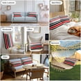 thumbnail image 6 of Abstract Stripe Outdoor Pillow Covers Set of 2 Classic Red Black Lines Art Waterproof Throw Pillow Case Decorative Square Cushion Cover for Patio Couch Garden Balcony, 20"x12", 6 of 9