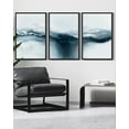 thumbnail image 6 of SHENIFY Blue and Grey Abstract Wall Art 16x24in3pcs Black Framed Modern Minimalist Painting Decor Graffiti Artwork, 6 of 6
