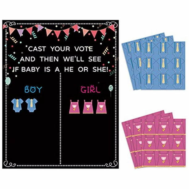 Bearachild Carteles de votación, decoraciones para fiestas de revelación de género, suministros para fiestas de revelación de género para Kits de experimentos de química