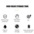 thumbnail image 3 of Sealed Storage Tank Ceramics Storage Jar Decorative Sealed Jar Household  Food Storage Jar Moisture-proof Kitchen Jar with Rubber Ring for Kitchen Restaurant Coffee Shop, 3 of 9