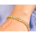 thumbnail image 2 of Green Peridot Wedding Tennis Bracelet,CZ Peridot Bracelet Peridot Jewelry Octagon Bracelet Promise Gifts Chain, 2 of 4