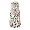 thumbnail image 4 of vigerkar Women's Summer Boho Floral Maxi Skirts High Waisted Flowy Swing Beach Long Skirt with Pockets 2025 Beige, S, 4 of 6