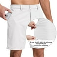 thumbnail image 6 of FEN AI Mens Casual Summer Shorts Elastic Waist Lightweight Hiking Shorts White Golf Shorts, 6 of 9