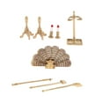 thumbnail image 4 of Decoración de chimenea para casa de muñecas, modelo en miniatura, adornos de Metal duraderos multiusos realistas, juguete para juego de imitación para Hugo Chimenea de casa de muñecas, 4 of 10