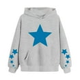thumbnail image 1 of cfhntfmh Chandail pour Enfants Filles Garçons Tendance Étoile Imprimé Manches Longues chandail Doux Col Rond Surdimensionné, 1 of 4