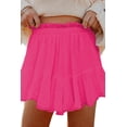 thumbnail image 5 of Rose Red Plus Size Boho Ruffled Shorts – High Waist Frilled Lace Trim for Women, 4X, 5 of 5