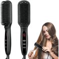 thumbnail image 1 of Hair Straightener Brush, Straightening Brush With 12 Heat Levels Fast Heating Tech, Anti-scald With Universal Dual Voltage, Professional Salon At Home, 1 of 4