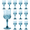 Duty Blue, variant on ZHURUININ Reusable Plastic Wine Glasses ，Blue，7oz，48Pack