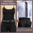 thumbnail image 2 of 3 Pzs Cinturón Elástico Trenzado Hombre y Mujer, 120cm Cinturón de Tela Extensible sin Agujeros, Hebilla Metálica, Accesorios de Moda Casual para Golf, Trabajo o Diario, 2 of 10