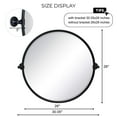 thumbnail image 4 of TEHOME Round Metal Wall Mirror - 26" x 26", 4 of 5