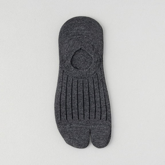 Antimicrobial Two-Toe Invisible Socks for Women - Lightweight Summer Comfort (One Size, 5 Pairs)