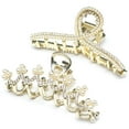 thumbnail image 4 of QinGoo Medium Metal Hair Claw Clip for Women bijou Hair Accessory 1 Count, 3 Inch, 4 of 5