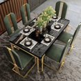 thumbnail image 2 of Light Luxury Dining Set 6 Chairs With Modern Table For Large Apartment Home Furniture Exotic Accessories High-End Restaurant My Lux Decor Round, 2 of 12