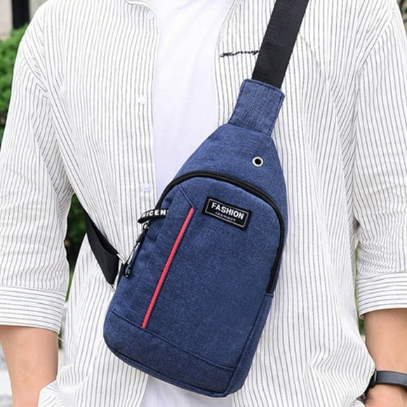 Mochila bandolera con correa y orificio para auriculares,bolso multiusos para senderismo,mochila de viaje elegante y funcional para exteriores