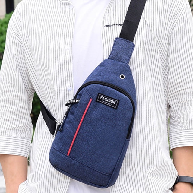 Yeciiwht Sac Bandoulière Sangle Sac Sac à Dos Bandoulière avec avec Trou pour Écouteurs Sangle Sac à Dos Sac à Dos de Randonnée Sac Poitrine Bandoulière Polyvalent