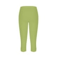 thumbnail image 4 of QATAINLAV Capri Leggings for Women Tummy Control Knee Length Cropped Bottom Summer Stretch High Waist Workout Yoga Capris 2024 Solid Color Legging Pants Ofertas Flash de Hoy Light Green XL, 4 of 7