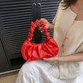 thumbnail image 1 of Bolso de hombro para mujer Cloud Underarm Bag plisado Casual Tote Bolsos sólidos (Rojo) Sywqhk Para Estrenar, 1 of 5