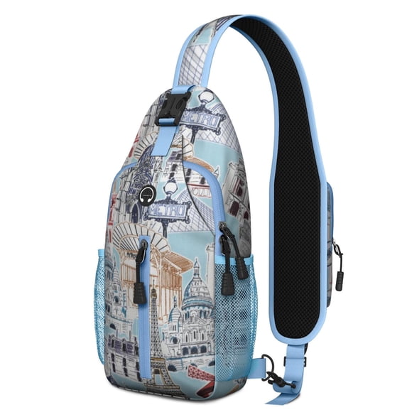 Sac à Dos de Plage pour Hommes, Sac de Voyage Mode Rose Paris, Sac Bandoulière Léger Vintage pour Femmes