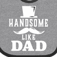 thumbnail image 4 of Inktastic Handsome Like Dad with Top and Mustache Boys Baby Bib, 4 of 4