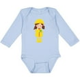 thumbnail image 3 of Inktastic Girl With Brown Hair, Yellow Raincoat, Frog Girls Long Sleeve Baby Bodysuit, 3 of 5
