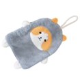 thumbnail image 4 of LNGOOR Absorbent Towel Towel Dog Pattern Coral Fleece Strong Water Absorption Fast Drying Hanging Hand Towel Grey, 4 of 9