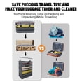 thumbnail image 3 of Caroeas XX-Large Portable Hanging Travel Shelves, Packing Cube Organizer, Luggage Organizer with Zippered Compartment, Carry on Closet Packing Bag Storage for Suitcase, Gray, 3 of 7