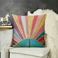 thumbnail image 2 of Boho Rainbow Pillow Cover,Boho Rainbow Classroom Decorative Pillows Throw Pillow Cover,Boho Colorful Sunshine Rainbow Pillow for Classroom Nursery Bed Room Dorm Decor, 2 of 5