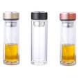 thumbnail image 4 of 320ML High-Borosilicate Glass Water Bottle with Filter Double Layer Resistant Tea Coffee Bottle black, 4 of 9