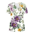 thumbnail image 3 of Womens Tops Short Sleeve Fashion Women Summer Solid-Neck T-Shirt Short Sleeve Casual Blouse, 3 of 5