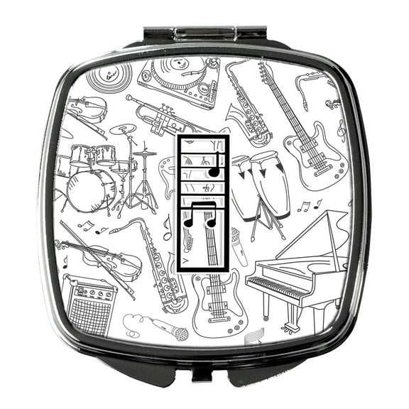Letter I Musical Note Letters Compact Mirror