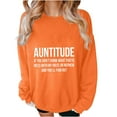 thumbnail image 3 of Jinhomg Womens Long Sleeve Oversized Sweatshirt Casual Loose Drop Shoulder Pullover Tops Lightweight Comfy Letter Print Spring Sweatshirts Orange S, 3 of 6