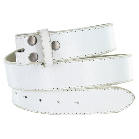 Wholesale Leather Belt Straps - Men's Vintage Look Distressed Leather Belt Strap Snap On