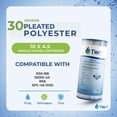 thumbnail image 2 of Tier1 50 Micron 10 x 4.5 Water Filter | Pleated Polyester Whole House Sediment Filter Cartridge | Replacement for Pentek R50-BB, 155053-43, SPC-45-1050 | High Flow 4.5 x 10 Water Pre-Filter (2-Pack), 2 of 8