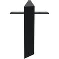thumbnail image 2 of Ekena Millwork 2 1/2"W x 22"D Floating Steel Heavy Duty Wall Mount, Powder Coated Black, 2 of 10