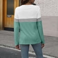 thumbnail image 4 of WEAIXIMIUNG Hauts Quotidiens pour Femmes Imprimé Manches Longues Confortable Blouse à Blocs de Couleur Tunique Décontractée Manches Longues Col Rond Pull Chemises, 4 of 5