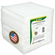 100 Pack Mighty Gadget Brand Foam Wrap Sheets Shipping Supplies for Fragile Items Protection 12x12x1/16"