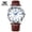 Brown leather, white surface, blue studs, men's, variant on New men's watch, waterproof, luminous, quartz, stylish and luxurious wristwatch, business personalized men's watch