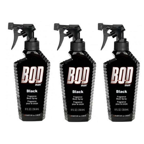 Bod Man Mens Body Spray Black Pack of 3