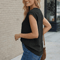 thumbnail image 2 of SOMER Women Dressy Casual Tops V Neck Cap Sleeve Blouses for Work Going Out,2026 Summer Trendy, 2 of 7