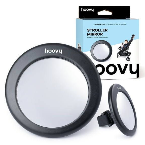 Hoovy Stroller Mirror for Infants and Toddlers, Black, Universal Fit