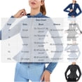 thumbnail image 2 of Denim Jacket for Women Vintage Zip Up Stand Collar Long Sleeve Slim Fit Stretchy Fitted Waist Casual Fashion Outer Coat for Office Travel Black XL, 2 of 3