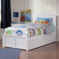 thumbnail image 2 of AFI Madison Twin Wood Platform Bed with Matching Footboard & Storage Drawers, White, 2 of 6