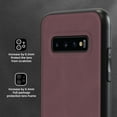 thumbnail image 6 of Nalacover Case for Samsung S10,Slim Luxury Premium PU Leather Non-Slip Grip Shockproof Bumper Anti-Scratch [ with Tempered Glass Screen Protector ] Cases for Samsung Galaxy S10, Wine Red, 6 of 8