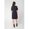 thumbnail image 2 of Leota Women's Short Sleeve Maddie Dress in Diamond Lines Luxe Jacquard Black Size Large, 2 of 3
