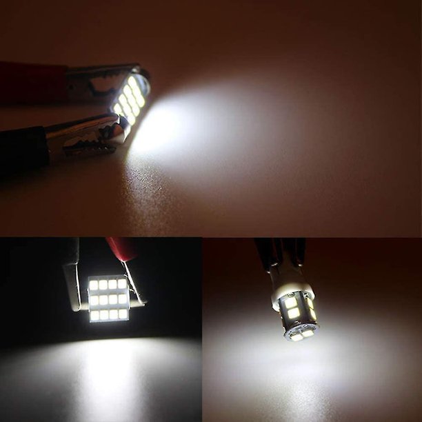 20pcs Car Interior Led Bulbs T10 White Lights 12v 6000k 8000k